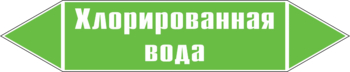 Маркировка трубопровода "хлорированная вода" (пленка, 507х105 мм) - Маркировка трубопроводов - Маркировки трубопроводов "ВОДА" - ohrana.inoy.org